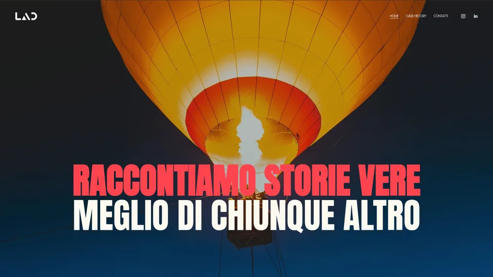 Schermata di LAD, content factory per social media